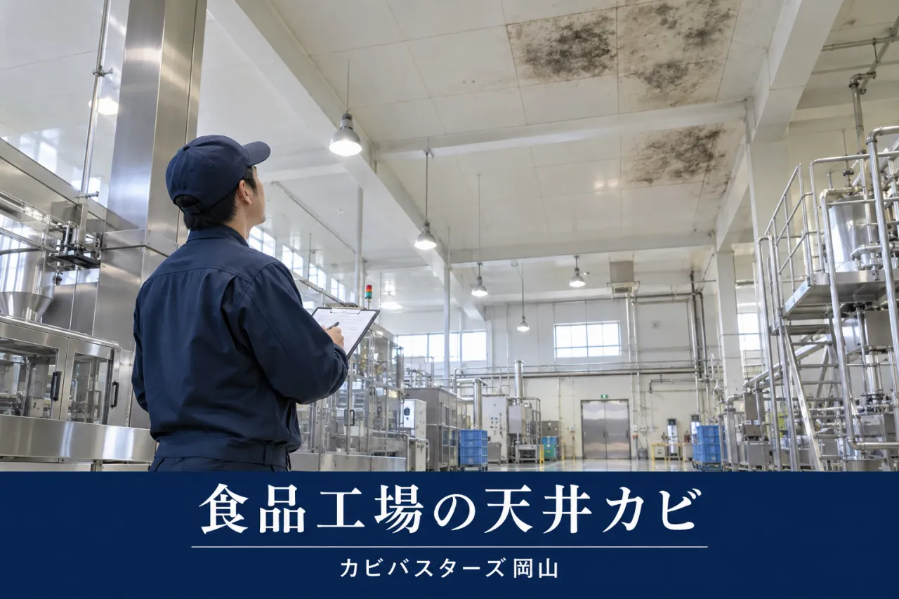 香川・岡山の食品工場｜天井カビの施工工程と確認