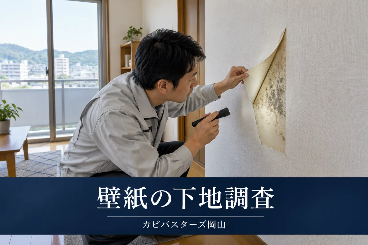 岡山・広島の賃貸カビ｜クロス張替え前の下地調査