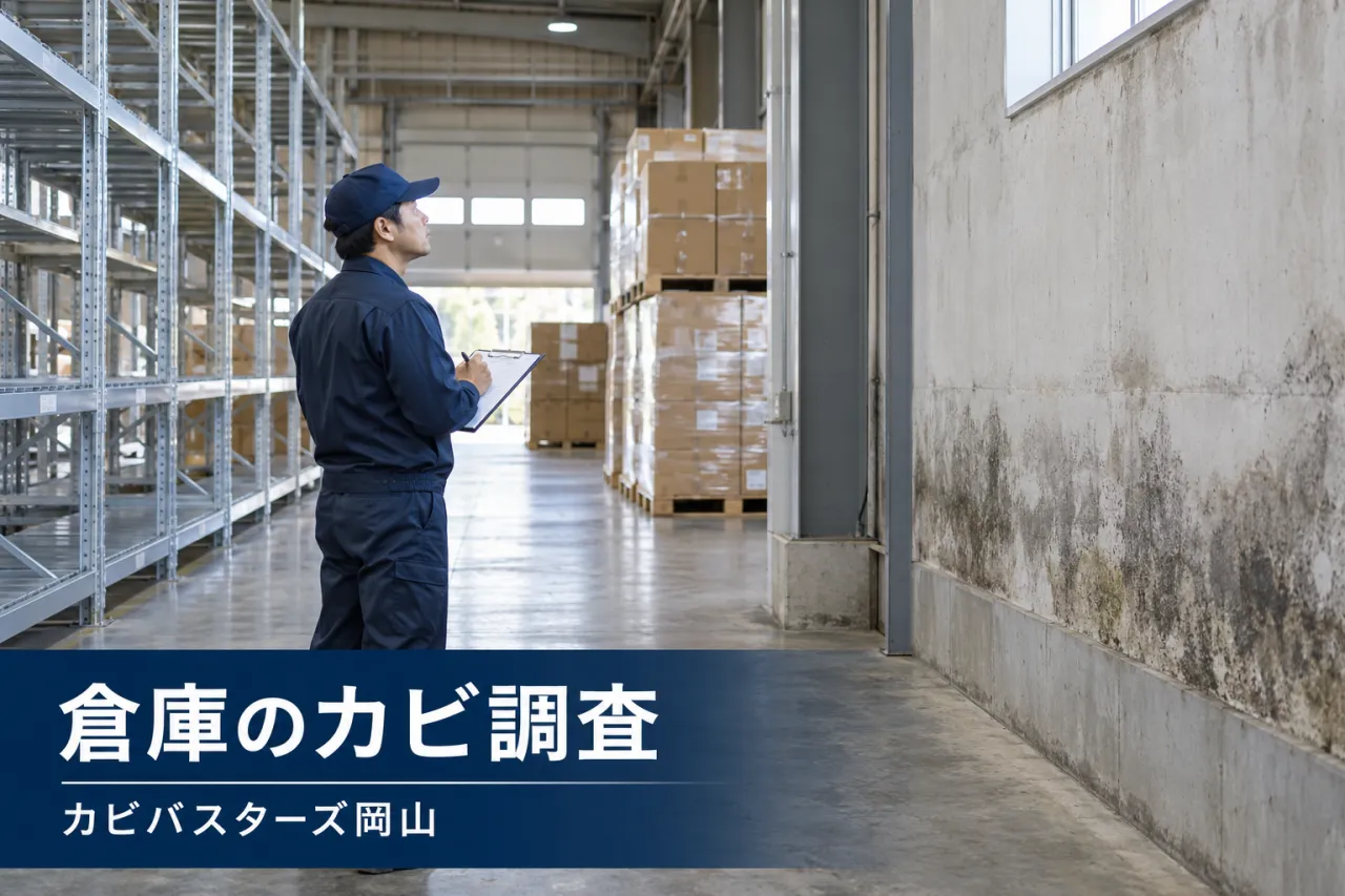 岡山・四国の倉庫カビ｜商品を戻す前の建物調査