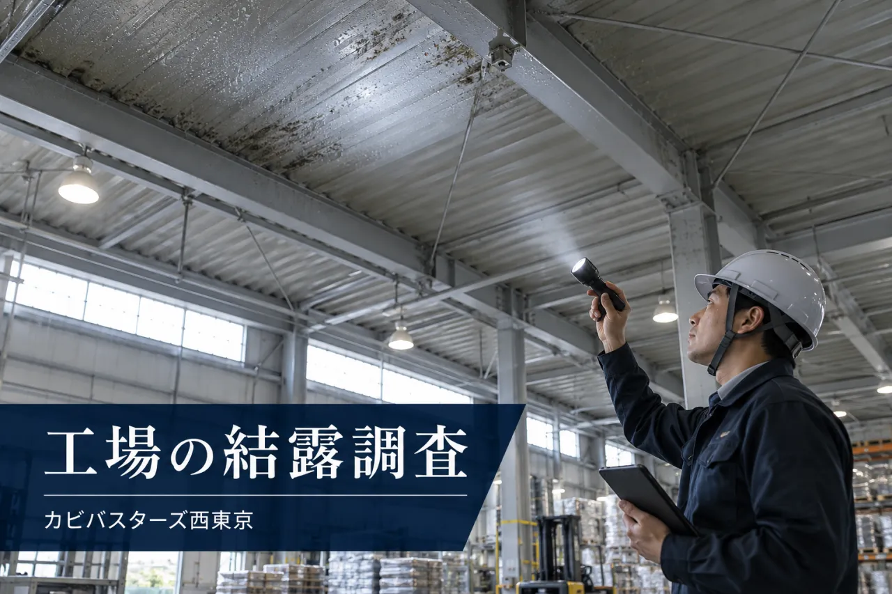 カビバスターズ西東京：関東の倉庫・食品工場カビ｜結露調査と施工工程の決め方のイメージ