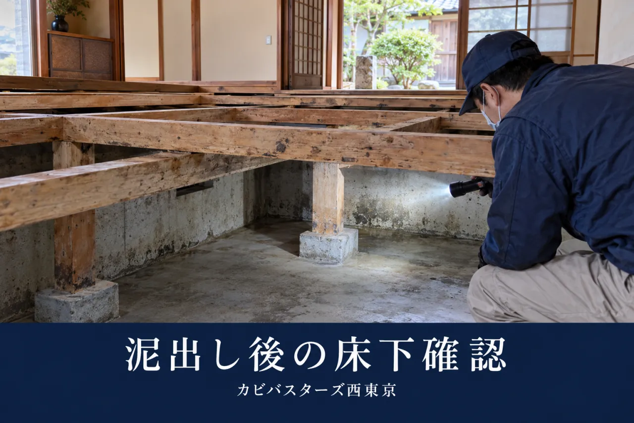 千葉・神奈川の水害後カビ|床下の泥出し後に確認すること